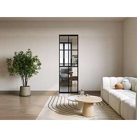 Vente Unique Porte coulissante avec système à galandage en aluminium et verre trempé H205 x L63 cm WILDEN II