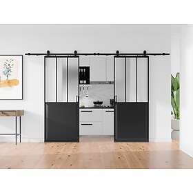 Vente Unique ARTISTO II Skyvedør Frostat Glas 2 x H205 x L63 cm