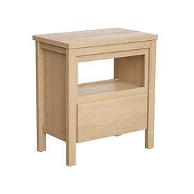 Vente Unique Meuble sous vasque avec niche de rangement et planche 80 cm Placage chêne COSMOTI