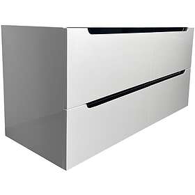 Vente Unique Meuble sous vasque suspendu Blanc L120 x H57 cm SELITA