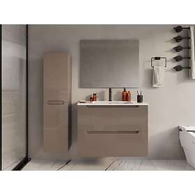 Vente Unique Meuble sous vasque suspendu Taupe 80 cm STEFANIE