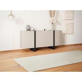 Vente Unique Buffet avec 4 portes en MDF Beige et Noir LUVONIA