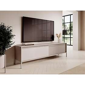 Vente Unique Meuble TV avec 2 portes en MDF Beige NURSEMA