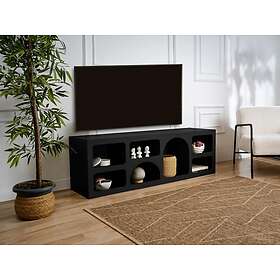 Vente Unique Meuble TV avec 7 niches Noir LUELA