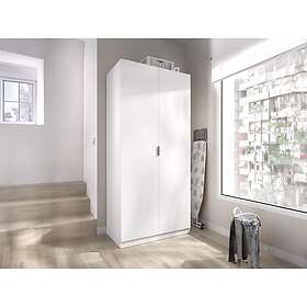 Vente Unique Armoire 2 portes L81 cm Blanc LISTOWEL