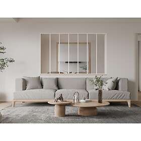 Vente Unique Verrière atelier en aluminium thermolaqué 210x130 cm Blanc BAYVIEW