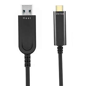 NÖRDIC active AOC Fiber 10m USB 3,2 SuperSpeed 10Gbps USB-C till USB A Data transmission only