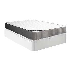 YSMÉE Ensemble 160 x 200 cm sommier coffre blanc matelas mousse HR et accueil la