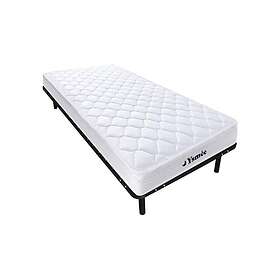 YSMÉE Ensemble 90 x 200 cm cadre à lattes matelas ressorts et mémoire de forme ép.15cm WOLKENLOS de