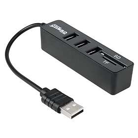 24.se USB Kortläsare Hubb 2i1