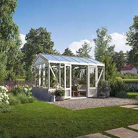 Träväxthus Linnea Mur Vit Vit, 11,1 M²
