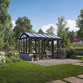 Träväxthus Linnea Mur Svart Svart, 7,5 M²