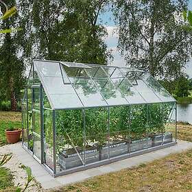 Växthus Bruka Aluminium Säkerhetsglas, inkl. sockel 9,7 M²