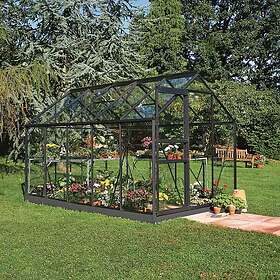 Växthus Bruka Svart Kanalplast, 6,1 M²