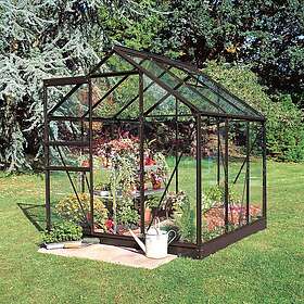 Växthus Bruka Svart Säkerhetsglas, 3,7 M²