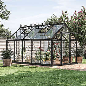 Växthus Oas Junior Victorian Svart, 10,8 M²