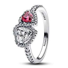 Pandora Classic Stone Halo Hearts Ring 193662c01-50