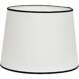 Carolin skärmar rund vit m. svart kant (35cm)