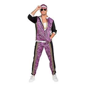 Träningsoverall Herr Leopard Lila Large