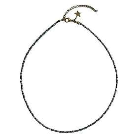 Dark Glass Bead Necklace 2mm