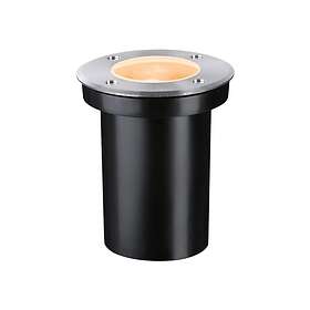 Paulmann LED-golvinbyggnadslampa 94732, Ø 11 cm, rostfritt stål