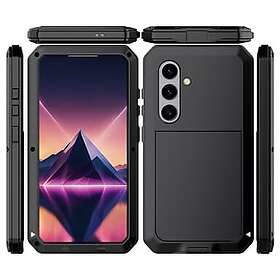 MTK Samsung Galaxy S25 Heavy Duty Silikon Metall Fodral Skal Härdat Glas