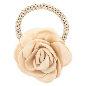 Dark Satin Rose Hair Tie