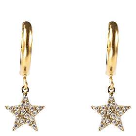 Dark Star Hoop with Crystals Gold