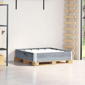 vidaXL Pallkrage grå 100x100 cm massivt furu 4010287