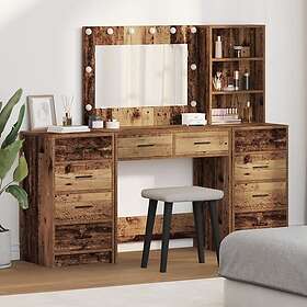 vidaXL Högskåp Set av 3 Gamla träet Konstruerat trä Rustikt Högskåp