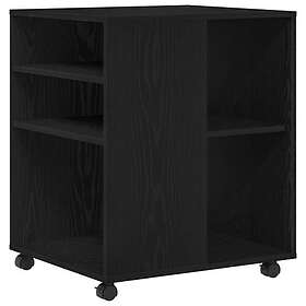 vidaXL Förvaringsskåp Svart ek MDF, Svart ekfanér Mellan Förvaringsskåp