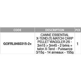 Garbolino Essential X-tend Match Pellet Waggler Karpspö