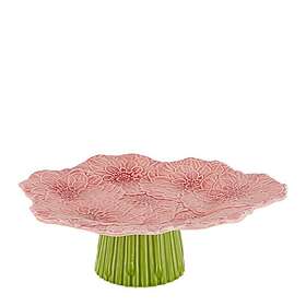 Bordallo Pinheiro Maria Flor tårtfat på fot Dahlia