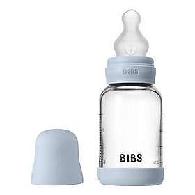 Bibs Glass Baby Bottle Round Silicone Slow Flow 120ml  