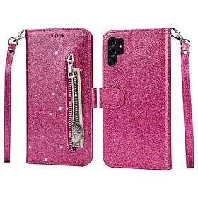 MTK För Samsung Galaxy S25 Ultra Ställbart Glitterfodral med Dragkedjeficka