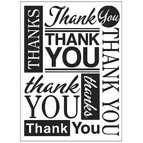 Darice Embossingfolder Scattered Thank You Fonts