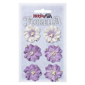 HobbyFun Hobby Fun Handgjorda Mullbärs Pappersblommor Lavendel Nyanser 35 mm