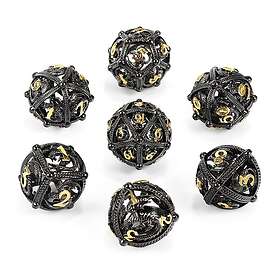 Dice Habit Hollow Orb Set: Dragon Black & Gold (7)