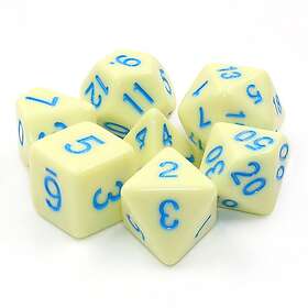 HD Dice Pastel Cream/blue(7-Die set)
