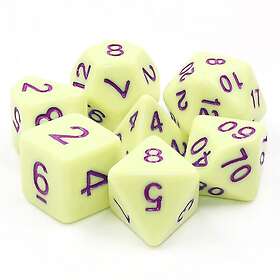 HD Dice Pastel Cream/magenta (7-Die set)