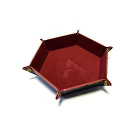 Alphaspel : Hexagon Dice Tray Dragonskin Burgundy