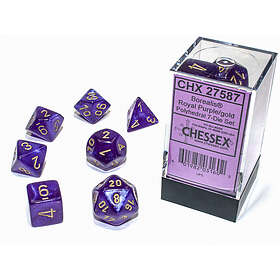 Chessex Gaming Borealis™ Royal Purple/gold Luminary (7-Die set)
