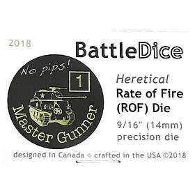 BattleSchool BattleDice 14mm Heretical ROF Die Black (1)