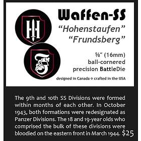 BattleSchool BattleDice 16mm Waffen-SS Series: 9th & 10th SS Panzer Divisions (2 st)