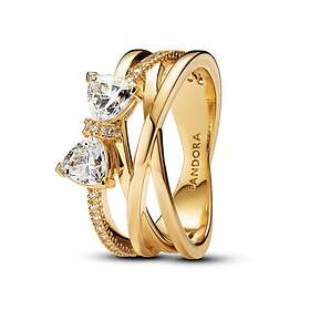 Pandora Timeless Bow 14k gold plated ring 163511C01-56