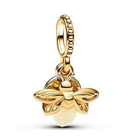 Pandora Moments Glow-in-the-dark Firefly 14k Gold-plated Glass Yellow berlock 769352C01