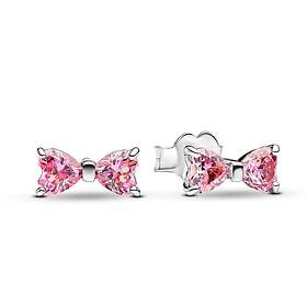 Pandora Timeless Bow Earring Pink CZ 293505C01 (Women's)