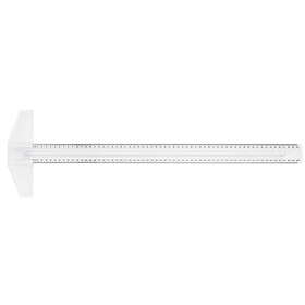 Kreatima T-linjal, plast, längd 55 cm