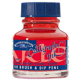 Winsor & Newton Calligraphy Ink, Transparent 30ml Scarlet Red 601