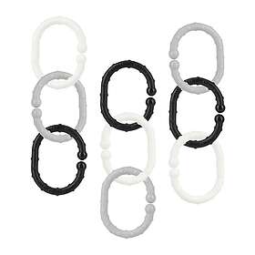 Fresh kid Barnvagnsringar Svart/Grå/Vit 18-pack
